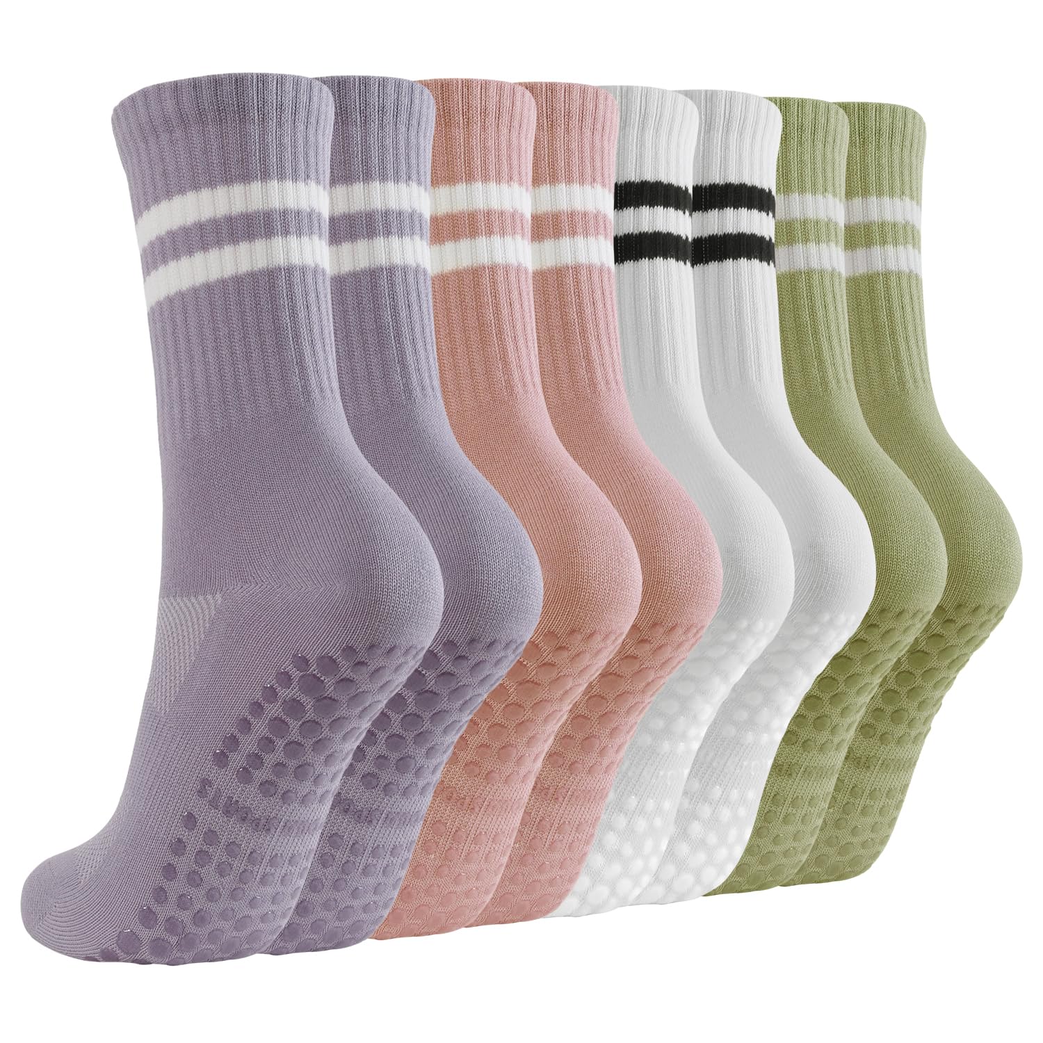 Pilates Yoga And Barre - 4 Pairs BUDERMMY Pilates Socks for