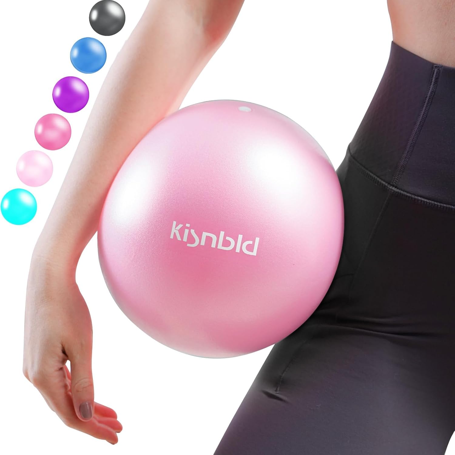 Pilates Yoga Workout At Home - Small Exercise Ball, 9 Inch Mini