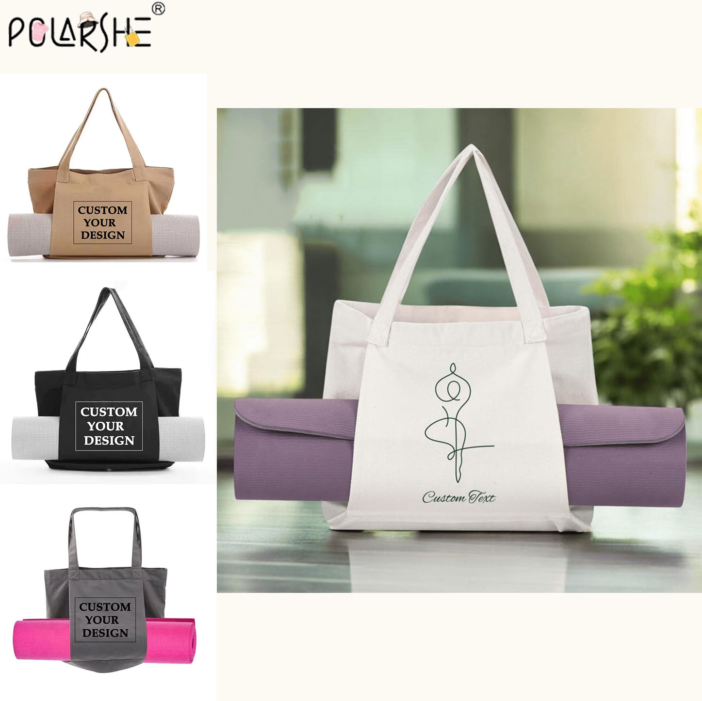 Custom Yoga Mat Tote Bag Perso - Yoga Mat Bag Carrier recension och pris