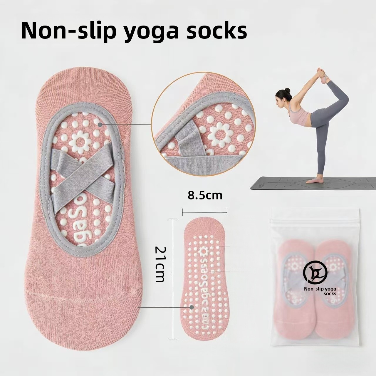 Women Yoga Sock Silicone Anti- - Pilates Yoga Ballet recension och pris