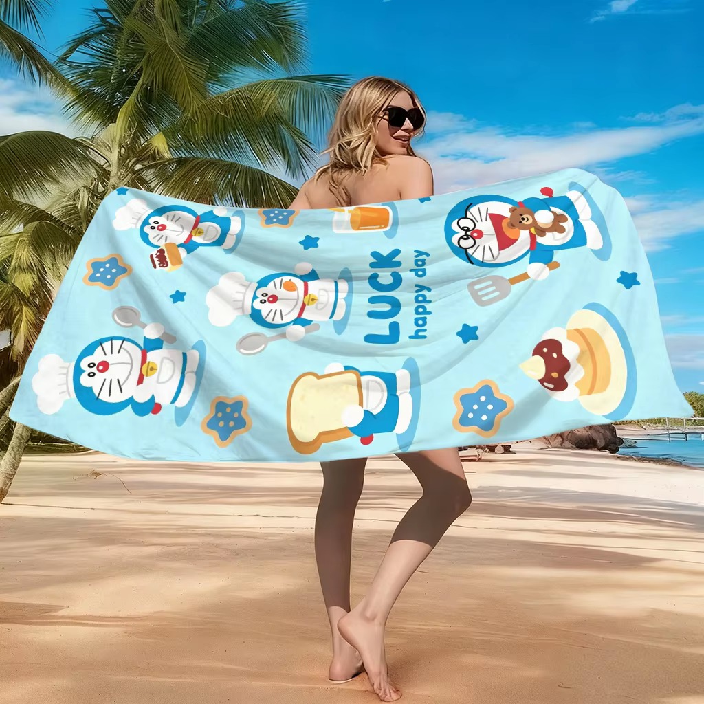 Doraemon Purple Ghost Beach To - Pilates Yoga Towel recension och pris