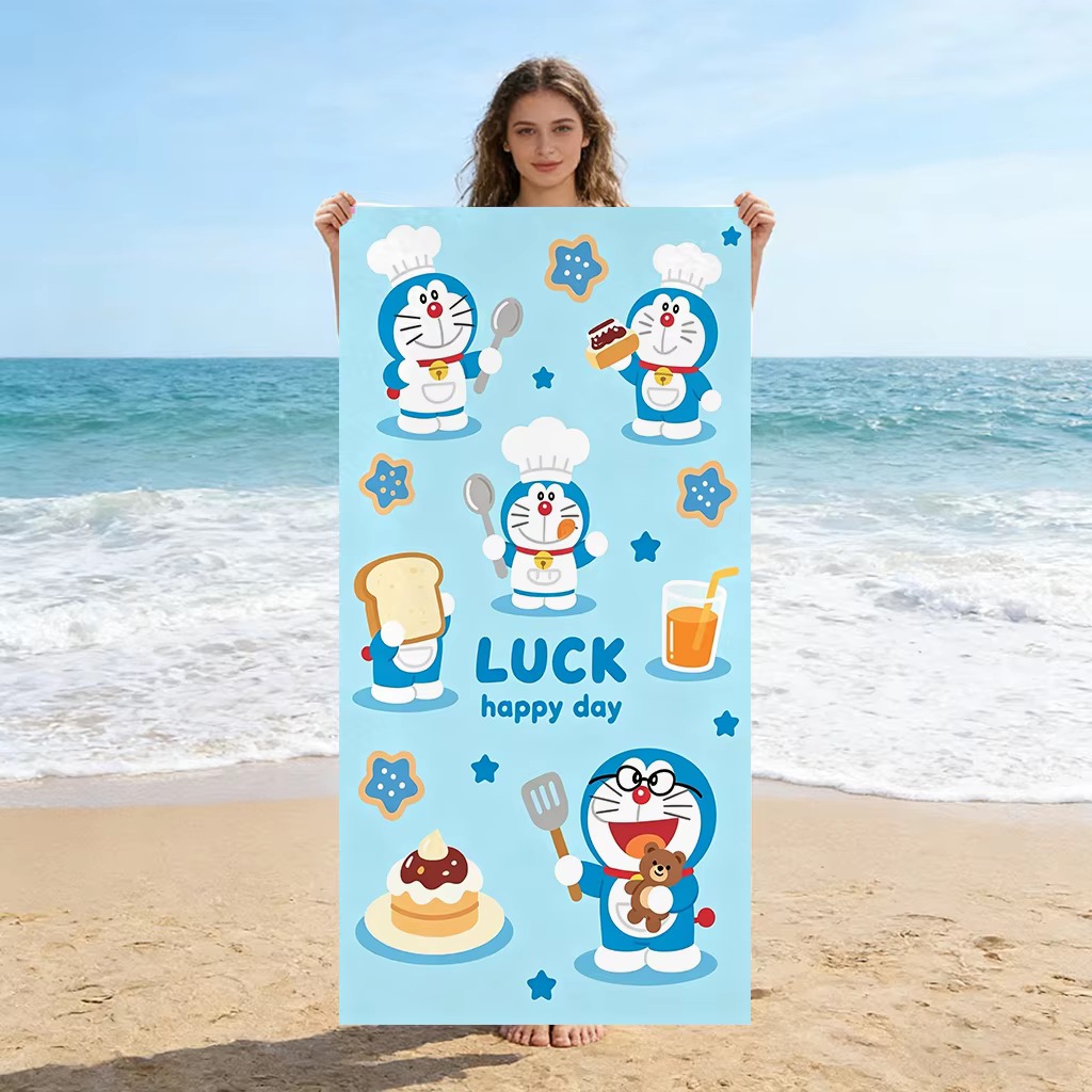 Doraemon Purple Ghost Beach To - Pilates Yoga Towel recension och pris