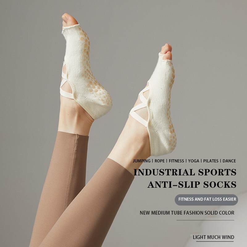 Ladies Yoga Socks Non Slip Gri - Pilates Yoga Ballet recension och pris