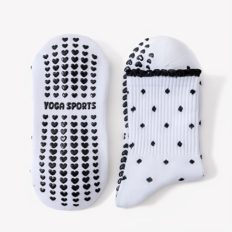 Women's White Black-Dot Non-Sl - Pilates Yoga And Barre recension och pris
