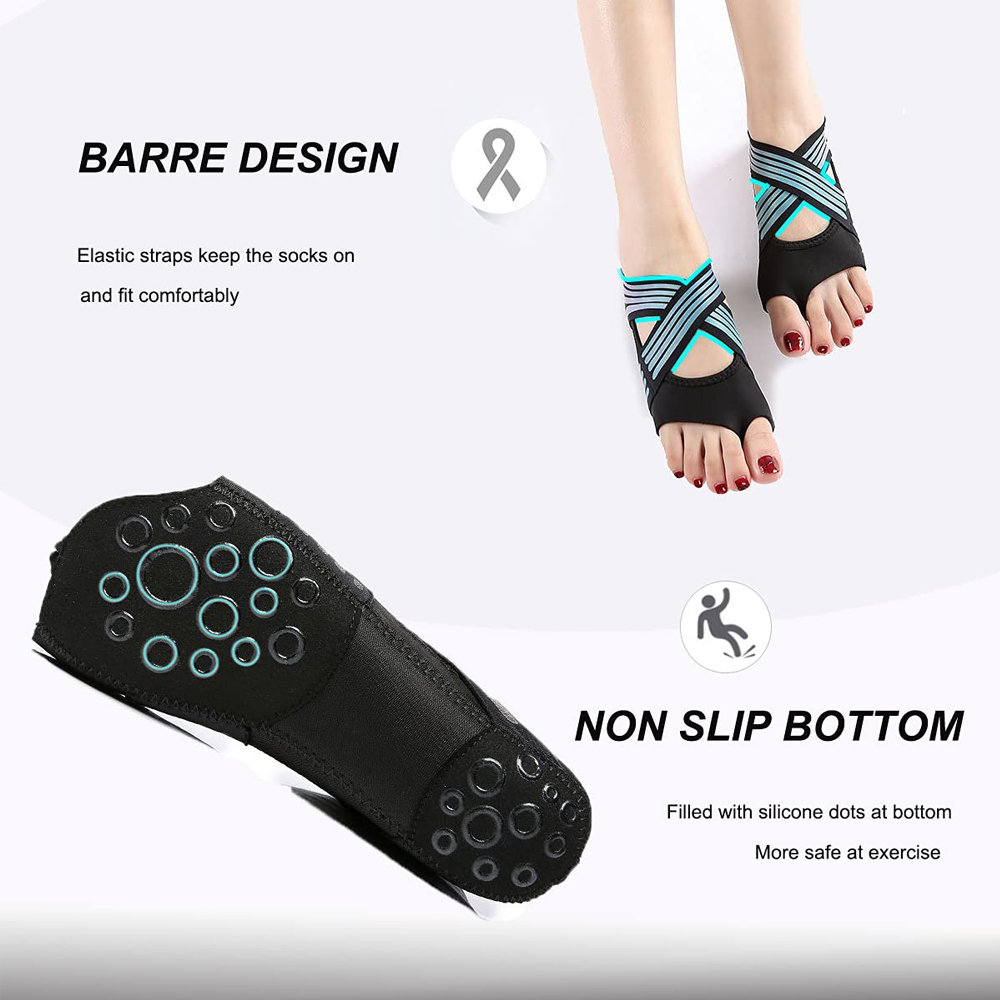 1Pair Women Non-Slip Toeless G - Pilates Yoga And Barre recension och pris