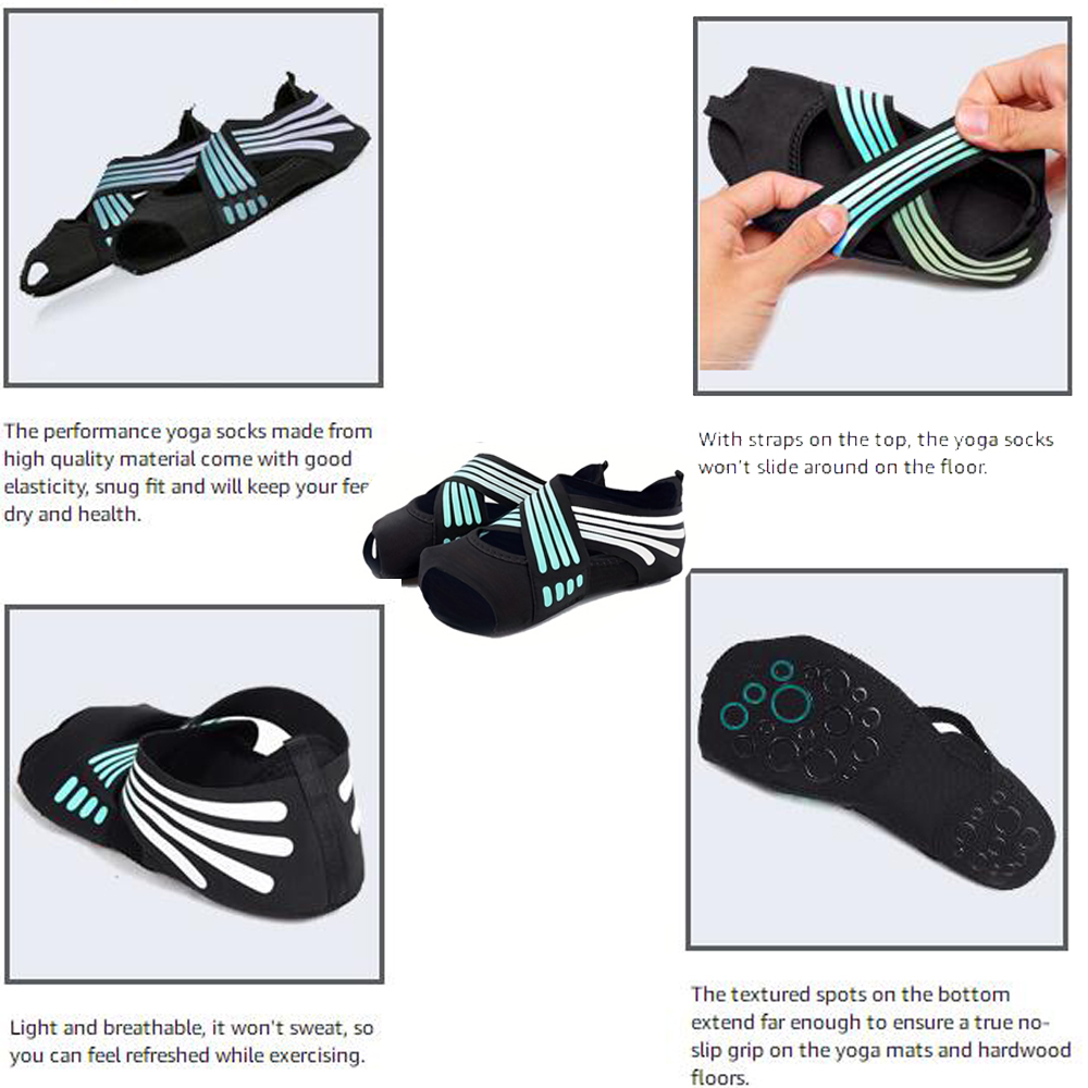 1Pair Women Non-Slip Toeless G - Pilates Yoga And Barre recension och pris