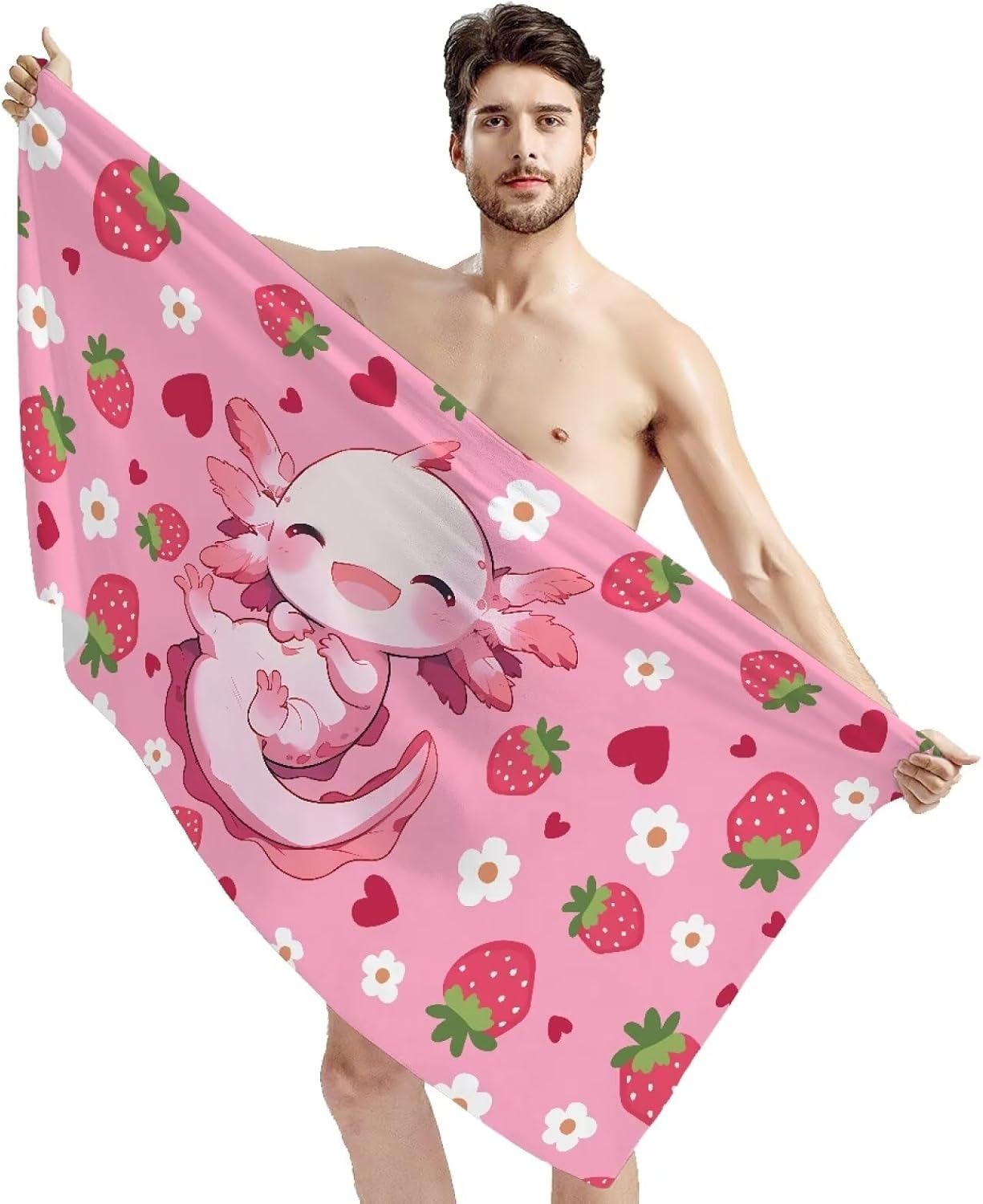 Cute Axolotl Strawberry Beach  - Pilates Yoga Towel recension och pris
