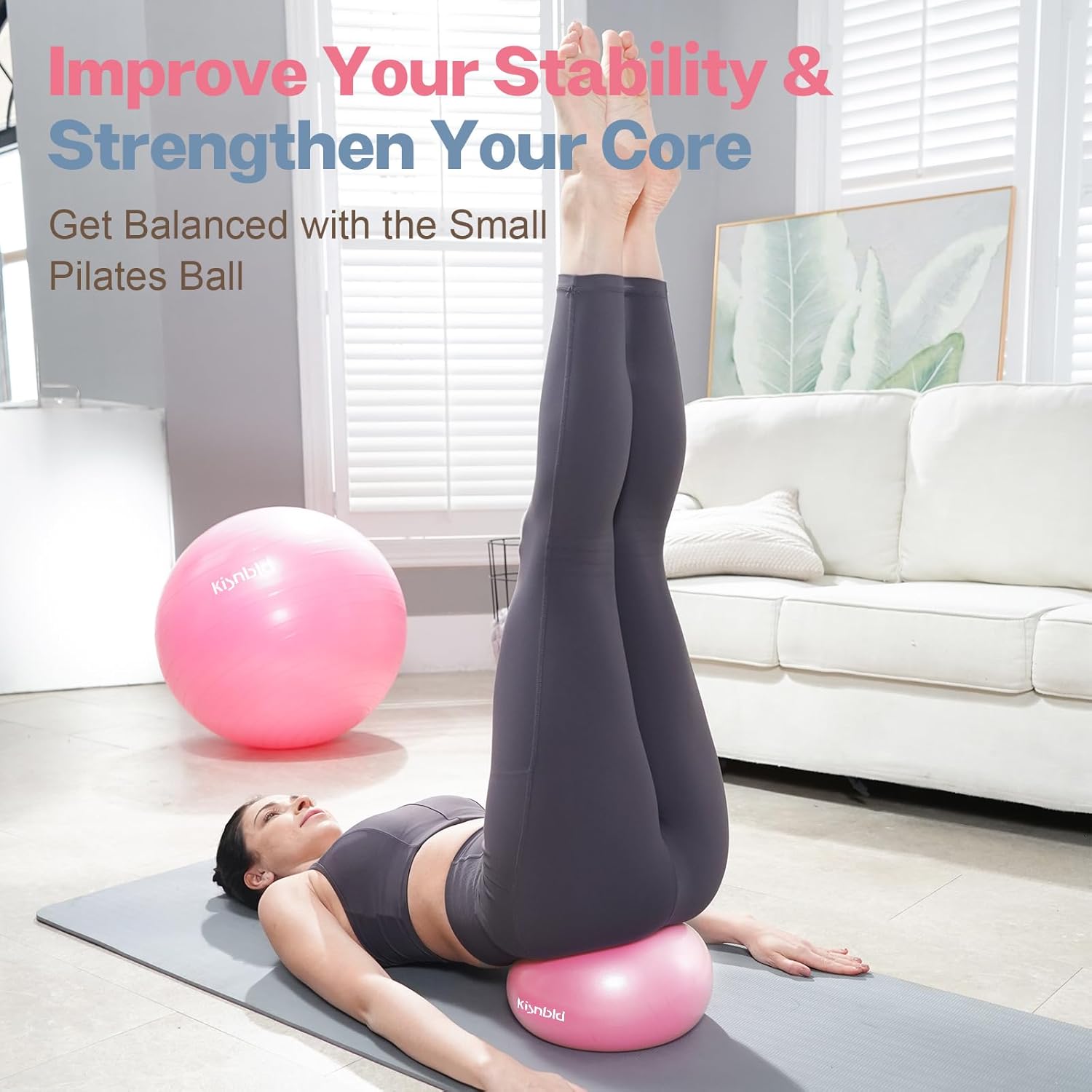 Small Exercise Ball, 9 Inch Mi - Pilates Yoga Workout At Home recension och pris