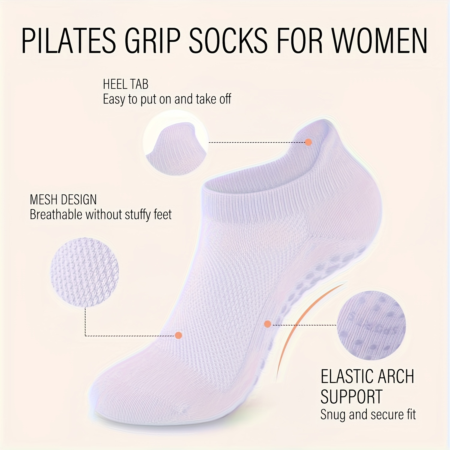 1 Pairs Grip Pilates Socks for - Pilates Yoga Ballet recension och pris