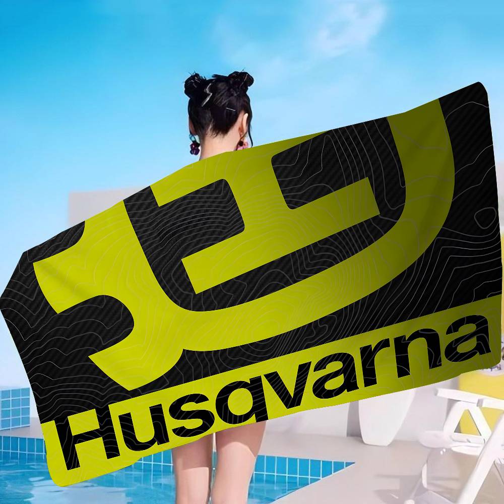 H-HusqvarnaS Logo Beach Towel  - Pilates Yoga Towel recension och pris