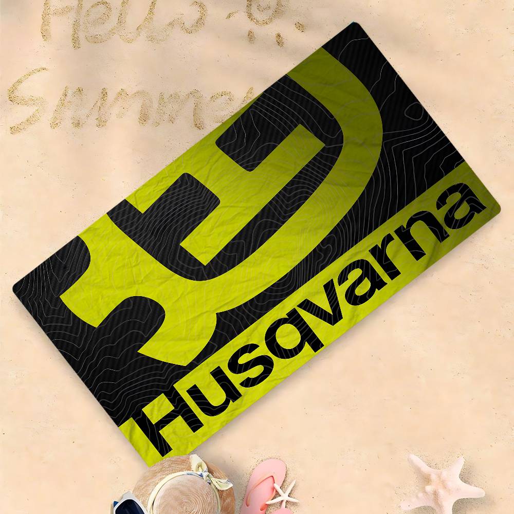 H-HusqvarnaS Logo Beach Towel  - Pilates Yoga Towel recension och pris