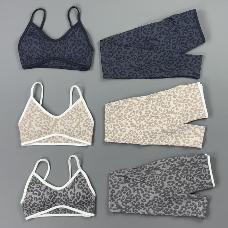 2 Pieces Yoga Set Women Leopar - Pilates Yoga Clothes recension och pris