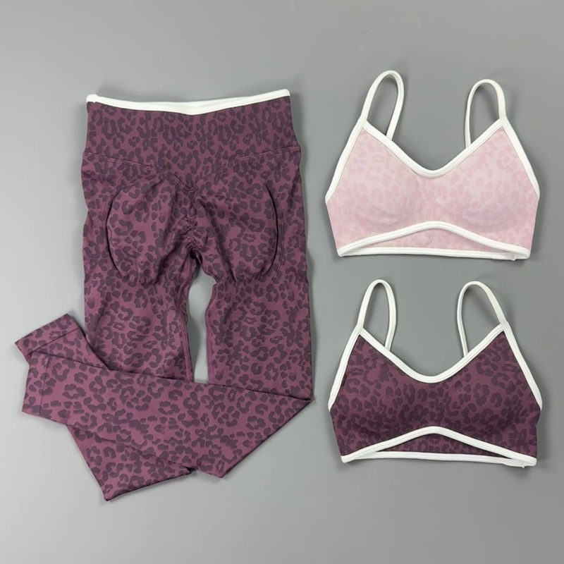 2 Pieces Yoga Set Women Leopar - Pilates Yoga Clothes recension och pris