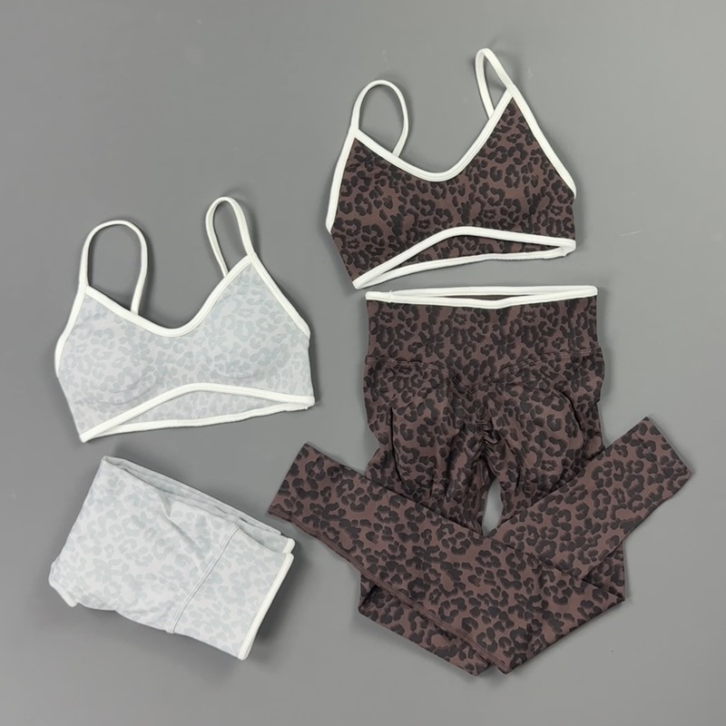 2 Pieces Yoga Set Women Leopar - Pilates Yoga Clothes recension och pris