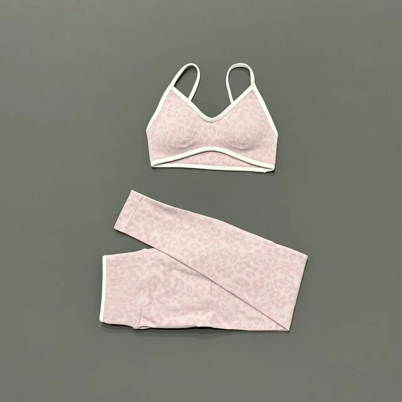 2 Pieces Yoga Set Women Leopar - Pilates Yoga Clothes recension och pris