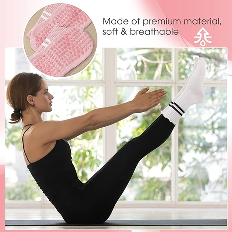 1 Pairs Stripe Ruffle Pilates  - Pilates Yoga And Barre recension och pris
