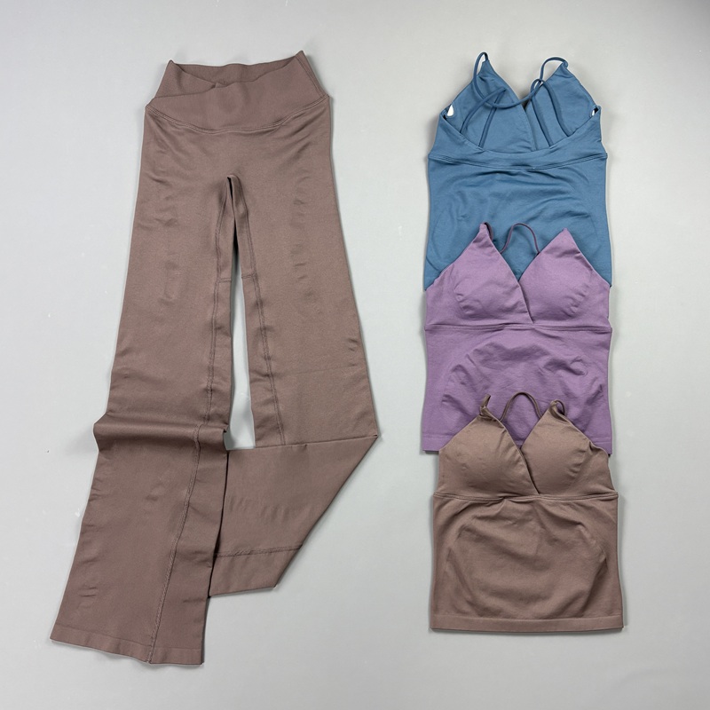 2Pcs Women Seamless Yoga Worko - Pilates Yoga Clothes recension och pris