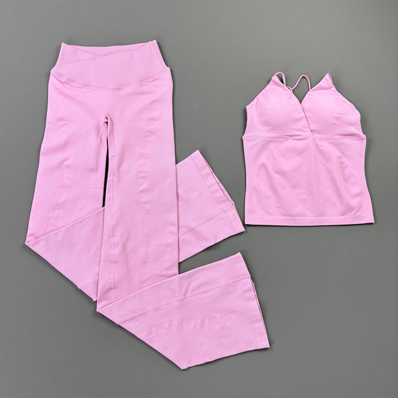 2Pcs Women Seamless Yoga Worko - Pilates Yoga Clothes recension och pris